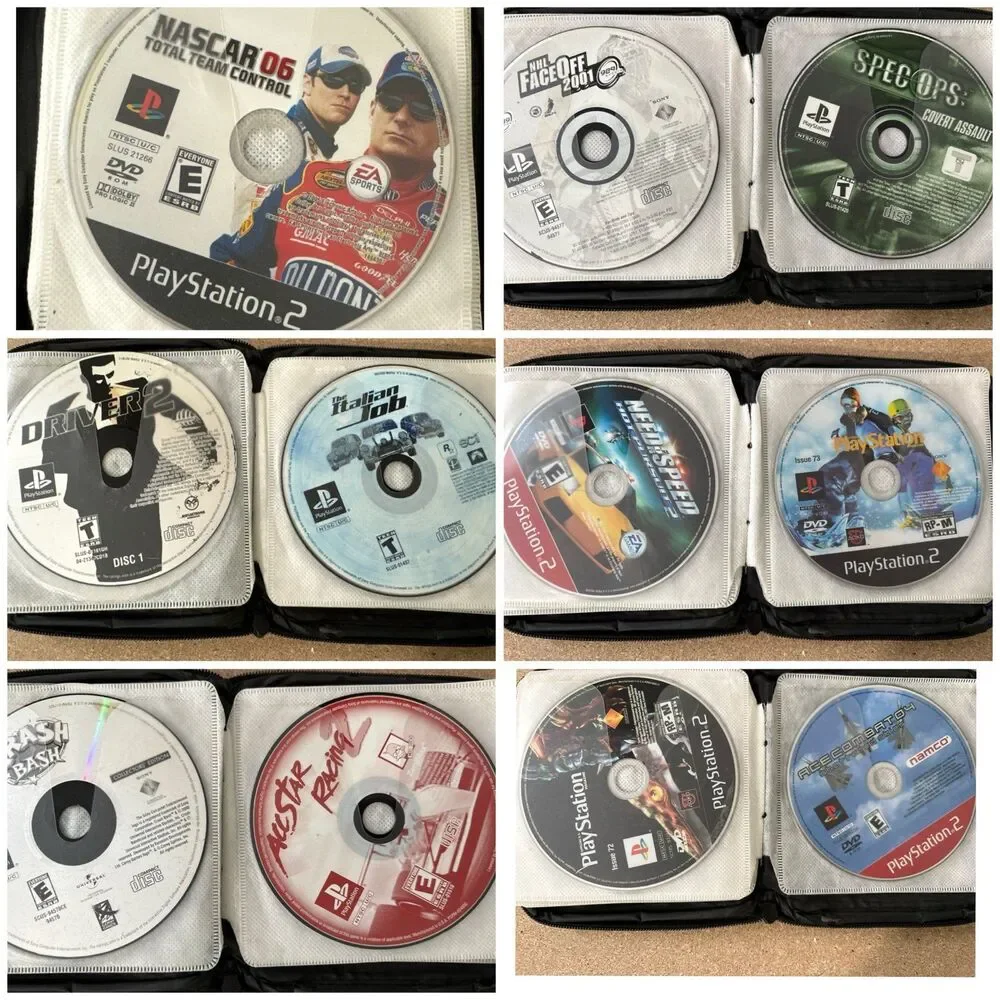 12 PlayStation 2 Game Lot Disc Only Twelve PS1 & PS2 Games Bundle Lot